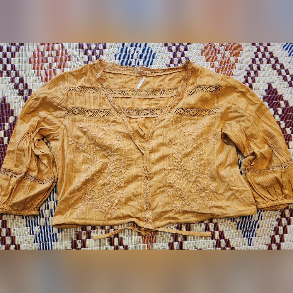 **💥4 for $50** Free People Marigold Crop Top. Sz Med.